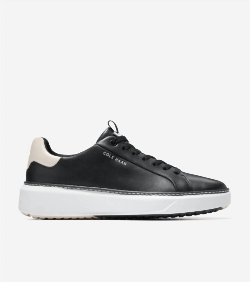 NEW COLE HAAN women's grandprø topspin waterproof golf shoes in black/whitecap g